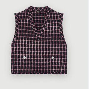 Sleevless plaid top maje women   size 3 (large)